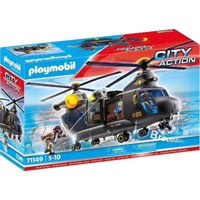 Playmobil City Action Tactical Unit Rescue Helicopter 71149 Playset 117pcs