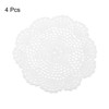 Unique Bargains Handmade Crochet Round Lace Placemats with Floral Patterns for Wedding Party - 3 of 4