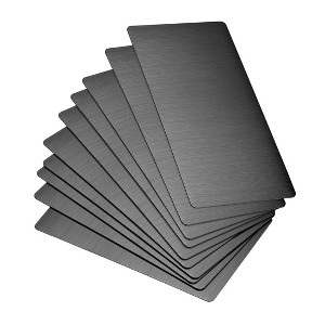 Unique Bargains Stainless Steel DIY Laser Printing Office Engraving Blank Card 15 Pcs - 1 of 4
