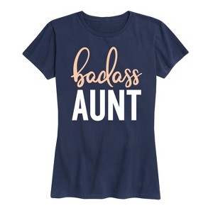 Women's - Instant Message - Badass Aunt Short Sleeve Graphic T-Shirt - 1 of 4