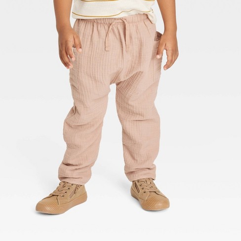 Grayson Collective Toddler Boys' Gauze Jogger Pants - Sage Green 4T