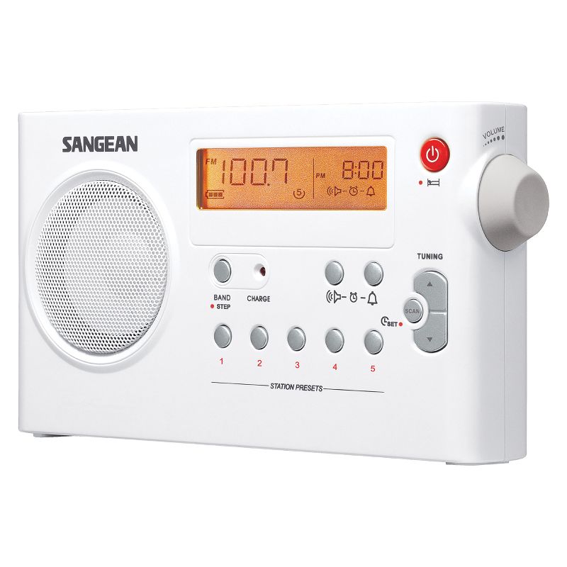 Sangean® PR-D7 Portable AM/FM Rechargeable Compact Digital-Tuning Radio, 3 of 6