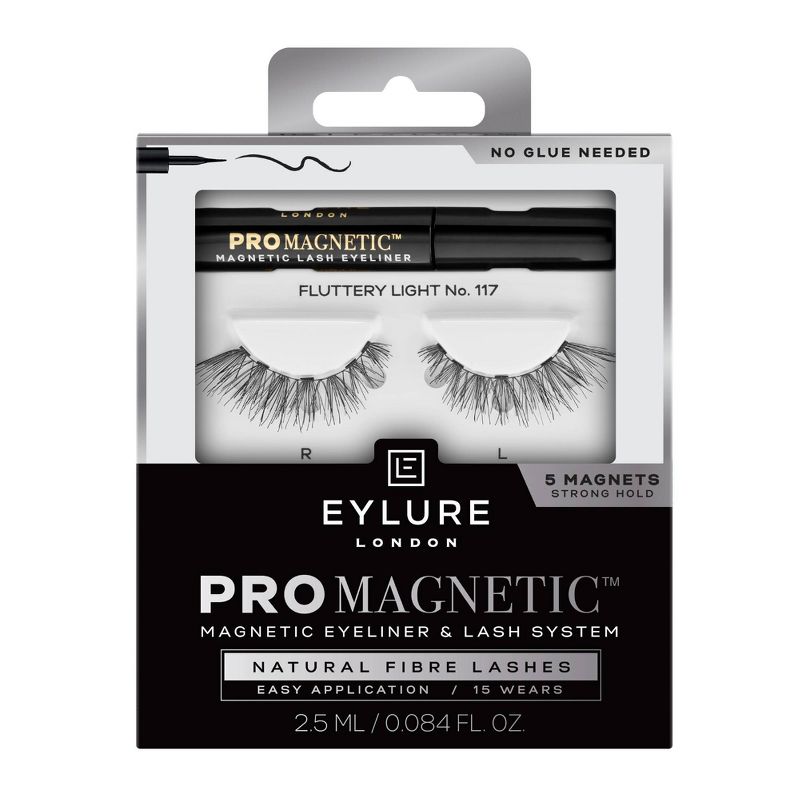 Eylure ProMagnetic Natural Fiber False Eyelashes - No.117 - Black - 1pr, 1 of 10