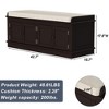Storage bench w/4 Doors and Adjustable Shelves,ShoeBench w/Removable Cushion & Seating for Entryway Living Room Hallway Bedroom - 2 of 4