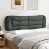 vidaXL Headboard Cushion Dark Gray 72" Fabric - 3 of 4