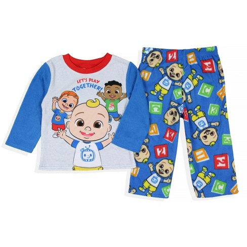 CoComelon Toddler Boys' Let's Play Long Sleeve Pajama Shirt Pants Set (2T)  Multicolor