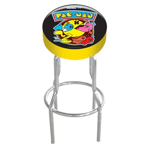 Arcade1up Pac-man Adjustable Gaming Stool With Leg Extenders, Padded