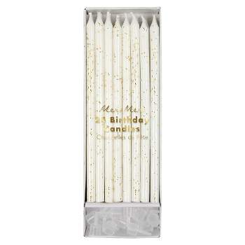 Meri Meri Gold Glitter Candles (Pack of 24)