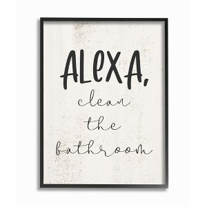 Stupell Industries Modern Day Clean the Bathroom Sign Technology Humor - 1 of 4