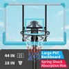 Use for Outdoor Height Adjustable 7.5 to 10ft Basketball Hoop 44 Inch Backboard Portable Basketball Goal System with Stable Base and Wheels - 4 of 4