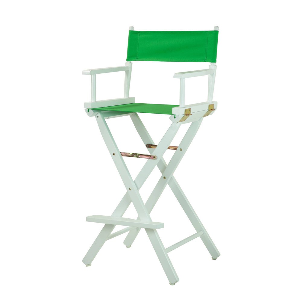 Photos - Dining Table Green Bar Height Director's Chair-White