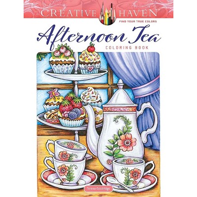 Creative Haven Afternoon Tea Coloring Book - (adult Coloring