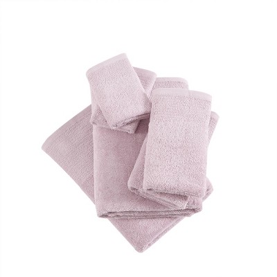 6pc Galveston Bath Towel Set Purple - Laura Ashley