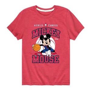 Boys' - Disney - Mickey Basketball Jersey Short Sleeve Graphic T-Shirt - 1 of 4