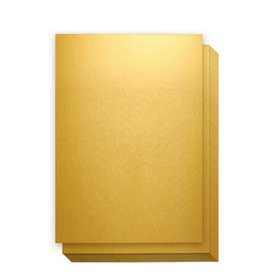 Juvale 48 Sheet Metallic Gold Cardstock Shimmer Paper for Card Making, 8.5 x 11 In