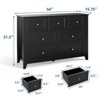 Modern 7 Drawer Dresser for Bedroom, 54" Wide Wooden Dressers with Large Storage,Handleless Chest of Drawers TV Stand for Living Room & Hallway - 2 of 4