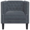 vidaXL Chesterfield Sofa Chair Dark grey - 3 of 4