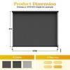 Outdoor Roller Shades for Patio New Material with 95% UV Protection, Cordless Patio Shades Roll Up Outdoor Blind with Crank Handle(6' W X 8' L) Black - 4 of 4