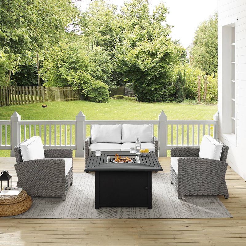 Bradenton 4pc Wicker Seating Set with Fire Table - Crosley
, 4 of 14