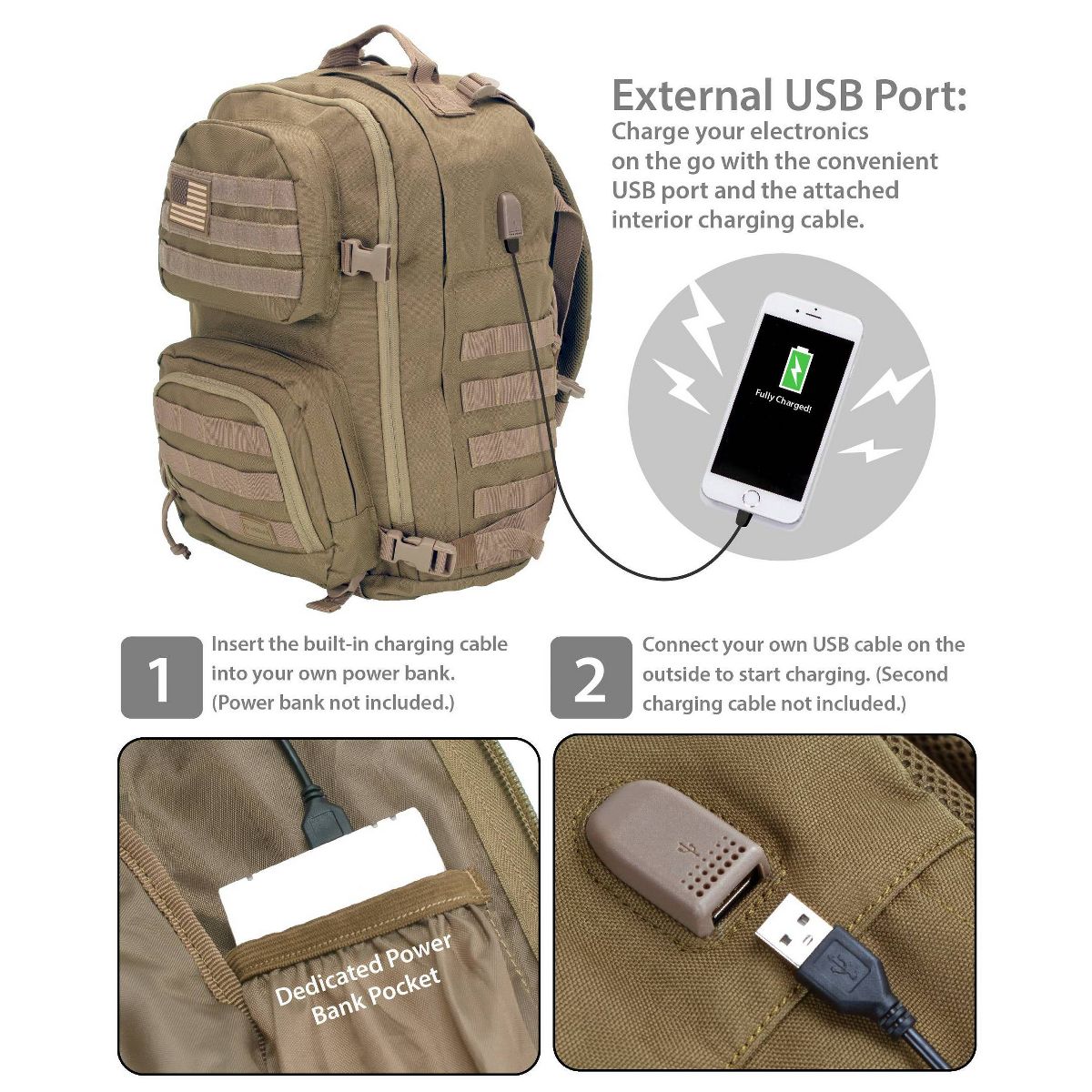 Rockland Military Tactical Laptop Backpack - thumbnail 8