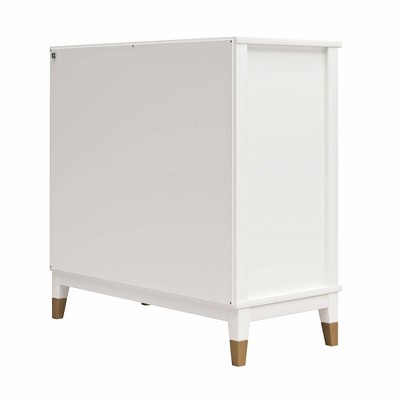 White MDF 2-Door Accent Cabinet with Adjustable Shelving