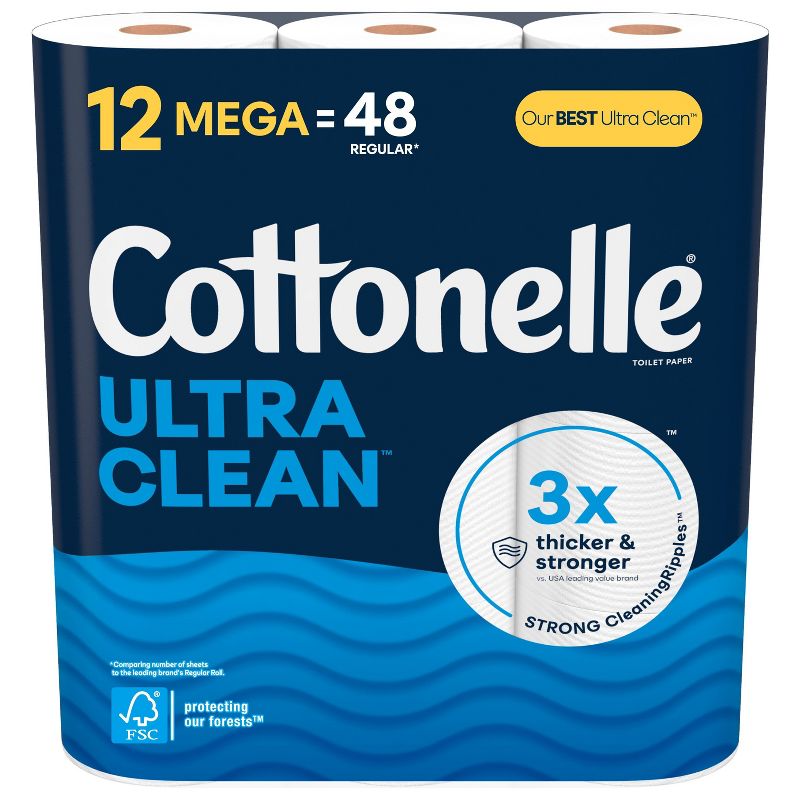 Cottonelle Ultra Clean Strong Toilet Paper, 1 of 17