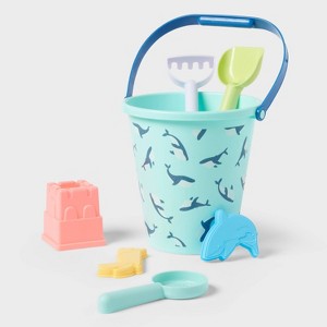 Whale Bucket Set Sand Toys 7pc - Sun Squad™ - 1 of 3