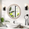 ACEPANO 27.5 in. W Wooden Farmhouse Round Wall Mirror For Bedroom, Entryway & Living Room-Antique Natural - 4 of 4