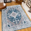 GlasFlength Rug Pads Vintage Bohemia Waterproof Extra Large Area Rugs Non-Slip Rug Pads Washable Rug for Room, Blue, 120"*96"*0.31" - 3 of 4