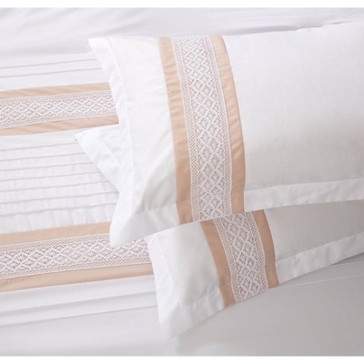 King Pink and White Microfiber Comforter Set with Decorative Pillows