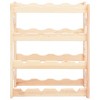 vidaXL Wine Rack for 16 Bottles Pinewood - 2 of 4