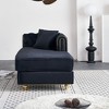 84.65" Chesterfield Velvet Sofa and Gold Trim Tufted Couch with Pocket Spring Cushions, 750lb Capacity Solid Pine Frame - 3 of 4