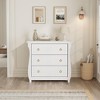 3-Drawer Dresser - Tall Boho Dresser with Curved Legs, Rattan Accents, and Freestanding Storage for Living Room - 3 of 4