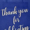 Sparkle and Bash 24 Pack Medium Paper Gift Bags with Tissue Paper for Party Favor, Thank You for Celebrating with us, Blue - 3 of 4
