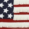 13"x22" Oversize American Flag Fringe Lumbar Throw Pillow Red - Lush Décor: Cotton Fabric, Indoor Couch & Room Accent - 2 of 3