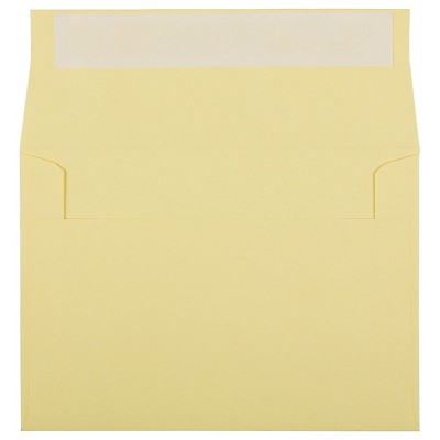 JAM Paper A9 Invitation Envelopes w/Peel & Seal Closure 5 3/4x8 3/4 Yellow 370031865H