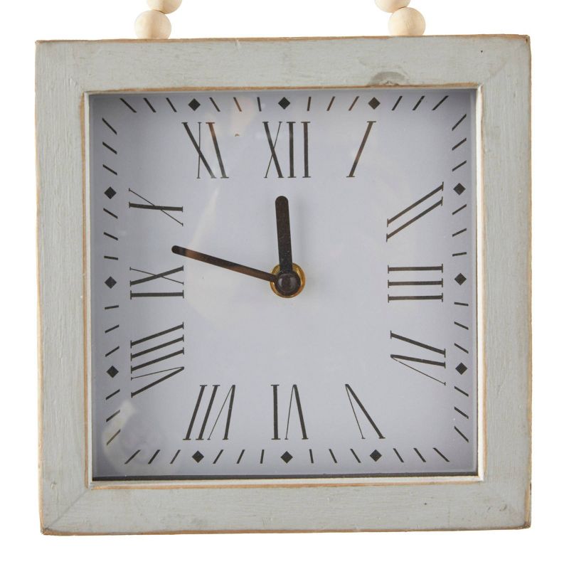 Set of 3 Wood Wall Clocks with Rope Strap White - Olivia &#38; May, 3 of 8