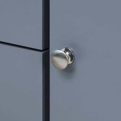 Gray Wood Butcher Block Kitchen Cart with Storage