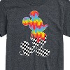 Men's - Disney - Mickey Checkered and Rainbow Silhouette Short Sleeve Graphic T-Shirt - 2 of 4