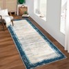Washable Modern Bordered Rug Non Slip Low Pile Rug Soft Throw Floor Cover Foldable Indoor Carpet for Living Room Bedroom - 2 of 4