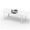 CAVINAS Dining Table Kitchen Table Aluminum Patio Extendable White Dining Room Table - 4 of 4