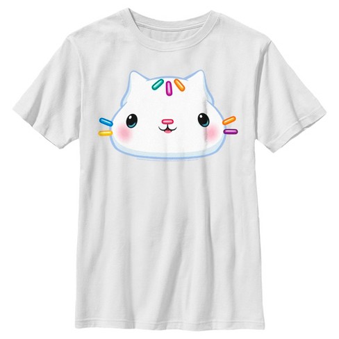 Boy's Gabby's Dollhouse Cakey Paws Big Face T-shirt - White - X Large :  Target