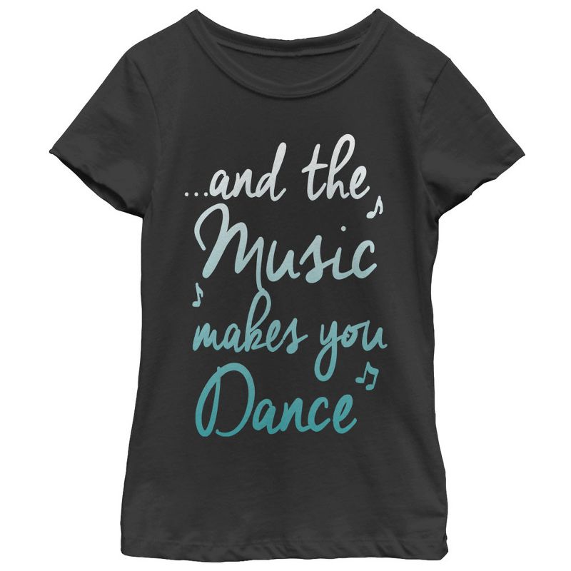 Girl's CHIN UP Music Makes You Dance T-Shirt, 1 of 4