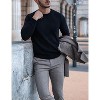 Men's Crew Neck Sweater Slim Fit Lightweight Sweatshirts Knitted Pullover for Casual Or Dressy Wear - 2 of 4