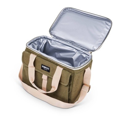 Igloo Nostalgia Lunch Sack - Olive: Insulated Polyester Canvas with Front Pocket
