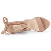 Allegra K Women's Open Toe Soft Insole Lace Up Platform Block Heel Sandals - 4 of 4