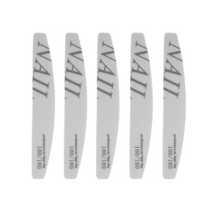 Unique Bargains Half-moon Sponge Nail Files 5 Pcs - 1 of 4