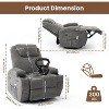 360° Swivel Recliner Chair with Massage and Heat,Glider Rocker Reclining Lounge Chair - 3 of 4