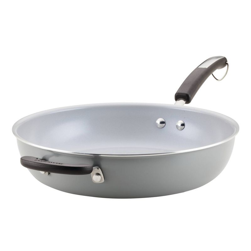 Farberware Eco Advantage 12.5" Nonstick Ceramic Deep Frying Pan with Helper Handle, 3 of 10