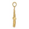 Black Bow Jewelry 14k Yellow Gold 3D Tenor Saxophone Pendant - 2 of 4
